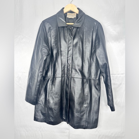 Coldwater Creek Black Leather Jacket - Picture 1 of 13